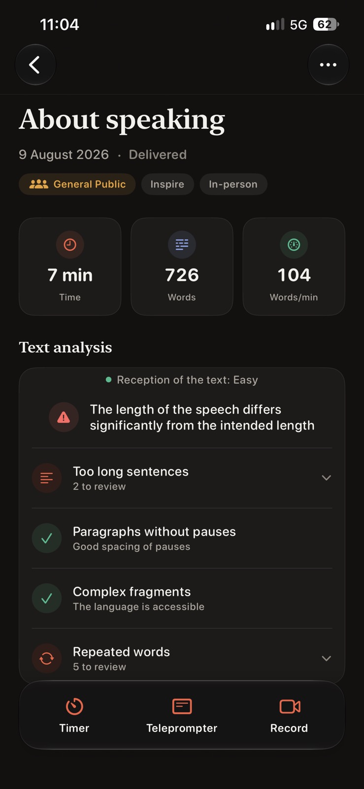 Feedback you can actually act on.